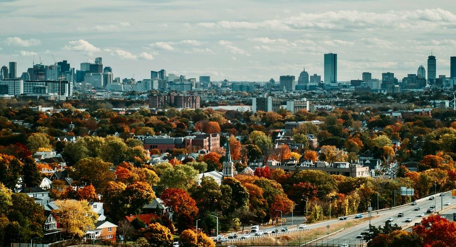 Boston Massachusetts in herfstkleuren Boston Massachusetts in herfstkleuren